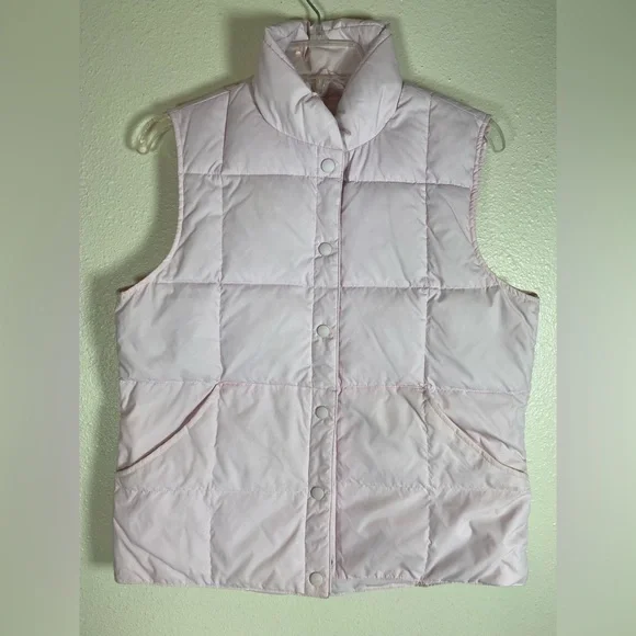 Land’s End Light Pink Quilted Women’s down Puffer Vest.Lightweight, Pre-Owned. - Picture 7 of 7